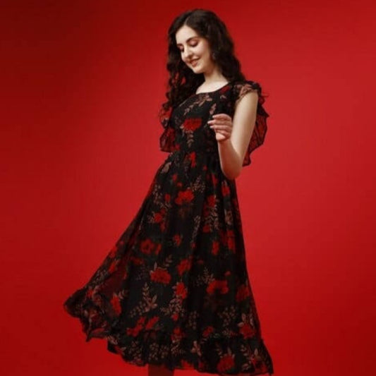 Multi colour full length gown